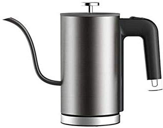 QHFTREX Elektrische Wasserkocher Tee Kaffeekanne Schlanke Auslauf Matte Textur Edelstahl Wasserkocher Led Heizung Lampe 600Ml Dekoration powerfully