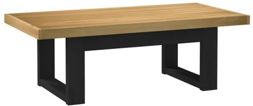 vidaXL Couchtisch NOAIN U-förmige Beine 120x60x40 cm Massivholz Kiefer, Beistelltisch, Wohnzimmertisch, Akzenttisch, Tisch, Holztisch