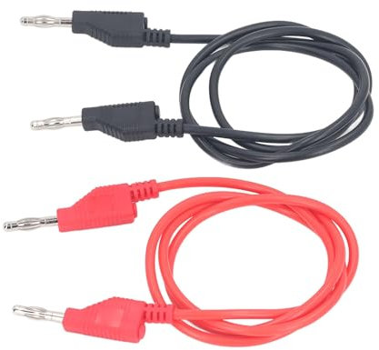 Bananen-zu-Bananenstecker-Messleitungen, Weiche, Stapelbare Bananenstecker-Messleitungen, Flexible Kabel mit 20 A Stromkapazität für Oszilloskope, Prüfspitzen und Leitungen