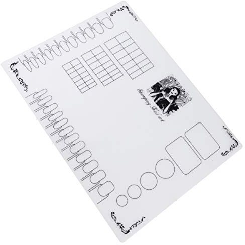 Healeved Nails Silicone Mat Stamping Kit Soft Silicone Nail Art Mat for Polish Practice and Stamping for Manicure Enthusiasts and Professionals