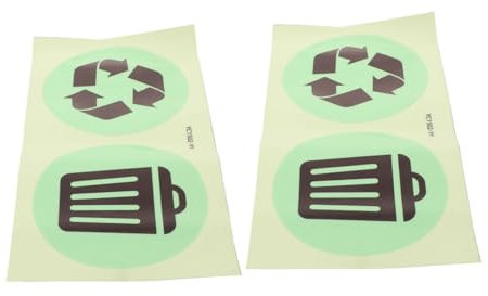 LIFKOME Dark Trash Can Stickers Recycling Stickers Logo for Trash Bins and Recycle Bins Decal for Kitchen and Outdoor
