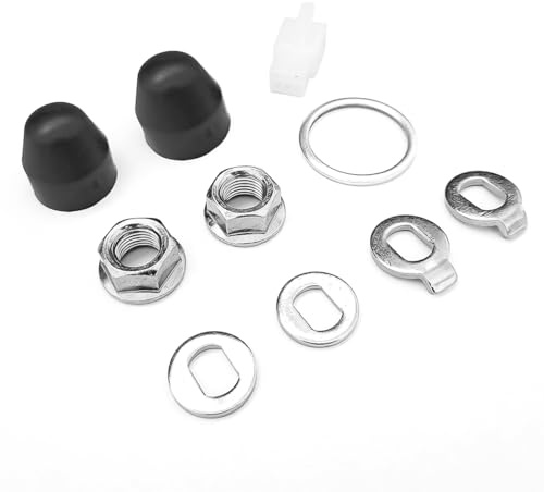 Sarini Tuercas De Buje Para Motor De Bicicleta Eléctrica M16, Arandelas De Seguridad, Tuercas De Seguridad Para Rueda De Bicicleta Eléctrica,Tornillo Para Perno Del Eje Del Motor (16mm)