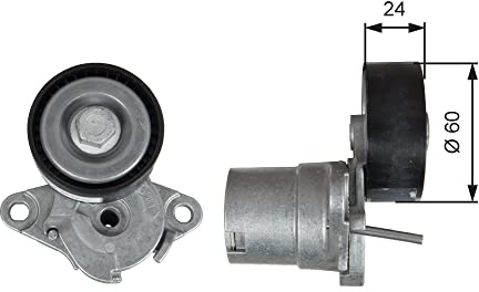 GATES T39272 Spannrolle Keilrippenriemen Kompatibel mit VW Golf VII Schrägheck 5G1, BQ1, BE1, BE2 06K903133A 780821672 7808-21672