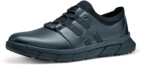 Shoes for Crews Arbeitsschuhe Karina Women Black – Rutschhemmende, sportliche Schuhe, leichte Sneaker mit Schnürsenkel und Polsterung, metallfrei und Vegan – für Damen