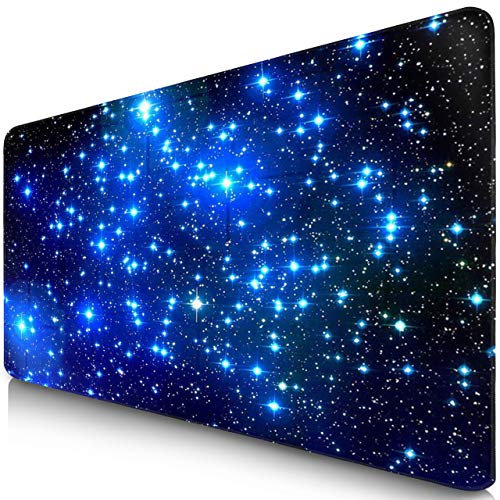 Sidorenko XXL Gaming Mauspad - 900 x 400mm - Mousepad - spezielle Oberfläche verbessert Geschwindigkeit und Präzision - Fransenfreie Ränder - rutschfest - Blau