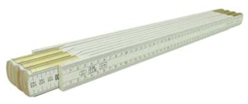 Dönges Gliedermaßstab aus Holz, 4 m (Zollstock Gliedermessstab Gliedermassstab Geometerzollstock Geometermaßstab Doppelmeter Gliedermeter Klappmeter Meterstab), beidseitige mm-Teilung