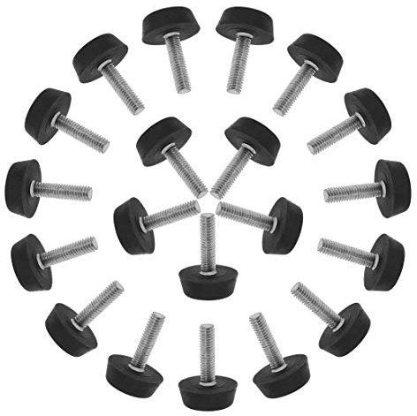 sourcing map Nivellierfüße Leveler Boden Schutz Tisch für Tischbein 20 Stk. M6 x 20 x 22mm