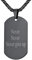 Custom4U Personalisierte Dog Tag schwarz Anhänger für Herren Edelstahl Militärischen Erkennungsmarke mit eigener gravur Halskette Schwarz mit 50cm+5cm Twistkette Geschenke für Vater Freund Paar