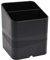 Exacompta 677014D 10er Pack Premium Stiftehalter Pen-Cube Ecoblack aus Recycling-Kunststoff mit 2 Fächern für mehr Ordnung auf dem Schreibtisch Blauer Engel Stifteköcher Stiftebox Organizer schwarz