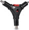 Hakeeta Koaxial Kompressionswerkzeug F-Kopf für RG59 RG6 Stecker Koax Kabel Abisolierer 3 in 1 F-Stecker Stecker Koaxial Installationswerkzeug für Digital TV