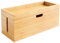 KD Essentials Kabelbox & Aufbewahrungsbox mit Deckel aus Bambus Holz, Kabelmanagement Organizer Box- verstaut sicher Kabel & vermeidet Kabelsalat – plastikfrei & robust mit praktischer Ablagefläche
