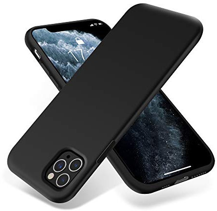OTOFLY Compatible with iPhone 11 Pro Case,ultra slim fit iPhone case liquid silicone gel cover with full body protection anti-scratch shockproof case,Black