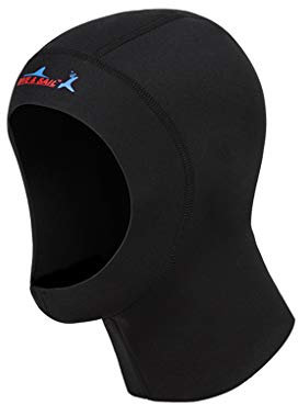 Antcher Cappuccio per muta in neoprene, 1 mm, per uomo e donna, cuffia da surf in acqua, cuffia da nuoto (S)