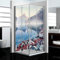 dedeco Eck-Duschrückwand wasserfest mit Berge V3 Motiv - 2 x 90x200 cm, als Badrückwand zum Fliesenersatz, als Dekorwand, Wandverkleidung und Duschplatte aus hochwertigem Aluminium - Made in Germany