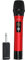 Bietrun UHF drahtlos Mikrofon Handmikrofon aus Metall 50M Reichweite dynamisches Funkmikrofon 6,35mm&3,5mm Stecker für Verstärker Mischpult PA-Anlage Karaoke Hochzeit Party Konferenzen Vortrag Rot
