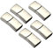Sharplace 5-Pack Stainless Steel Micro Jewelry Making Clasp Buckle Closures Flat Leather Cord DIY, S