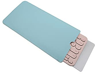 Keyboard Case for Logitech K380, Portable and Dustproof Keyboard Storage Bag, Slim Faux Leather (Blue)