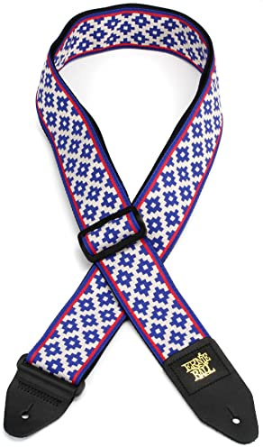 Ernie Ball Jacquard Guitar Strap/Bass Strap - Blue Crux