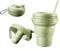 vastago© Faltbarer Reisebecher Silikon (355 ml) – Faltbare kaffeebecher | Camping Becher| Coffee to-go Tasse – faltbecher Outdoor | Kaffee | Espresso | Mehrwegbecher BPAFrei Mit Strohhalm & Teefilter