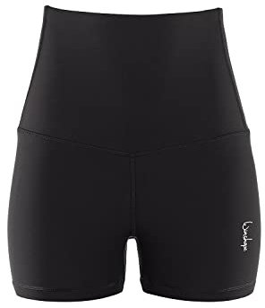 Winshape Damen Functional Comfort Hot Pants Hwl512c “high Waist”, Ultra Soft Style, Shorts, Schwarz, L EU