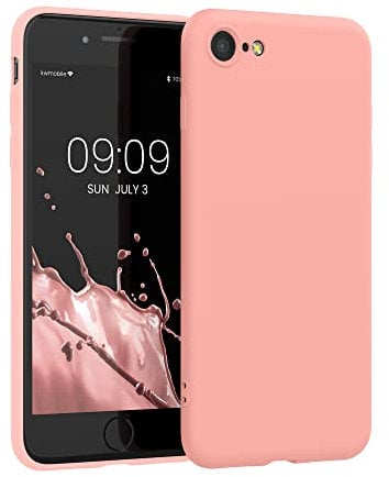 kwmobile Custodia Compatibile con Apple iPhone SE (2020/2022) / 8/7 Cover - Back Case per Smartphone in Silicone TPU - Protezione Gommata - oro rosa matt