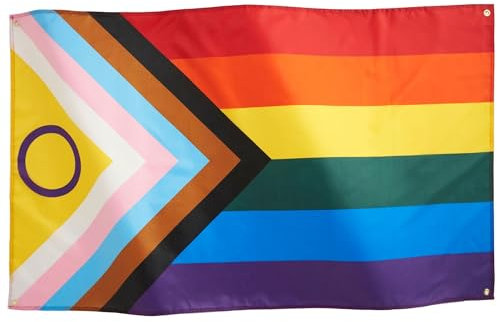 Runesol Bandera Del Orgullo Gay 3x5, 91x152cm, Orgullo Gay, 4 Ojales, Ojal De Latón En Cada Esquina, Desfile, Festival, Fiesta, Carnaval, Banderas Premium, Interior, Exterior, Colores Vivos