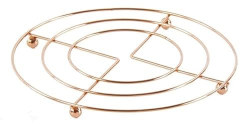 YSAMAX Stainless Steel Chrome Trivet, Round Table Ring Set, Trivet Holder Kitchen, Table Ring, Kitchen Heat Resistant Hot Pan Round Steamer Rack (1PCS)