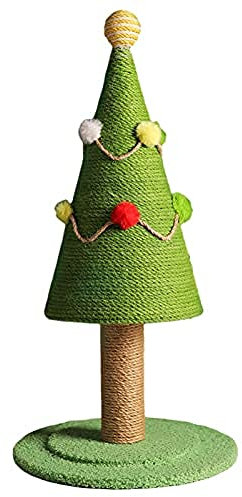 Rascador para gatos, juguete navideño para mascotas, rascador vertical resistente de árbol de Navidad.