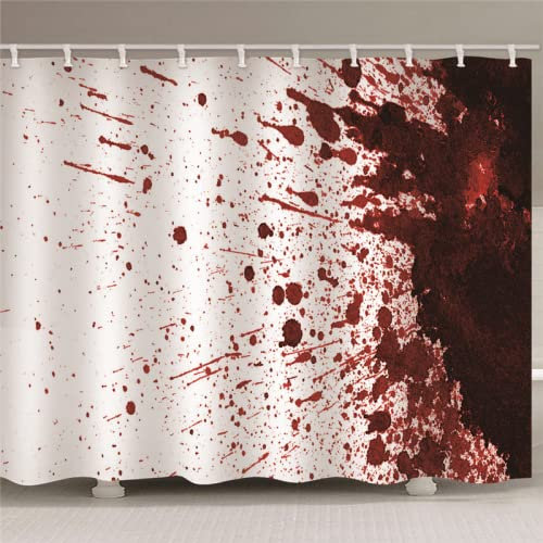 BOVZOX duschvorhang 120x180 Horror & Blut aus Polyester mit 12 Duschvorhangringe für Badezimmer wasserabweisend und Anti-Schimmel waschbare badvorhang