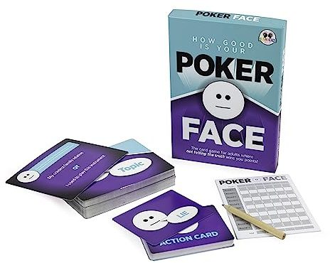 Funtime Gifts Poker Face Card Game bluffing game family card game teens
