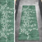 Ymural Teppich Läufer Lang Flur Vintage rutschfest Kücheläufer 50x100CM Hell Grün Teppichmatten Meterware Teppichläufer Waschbar Kurzflor Polyester Korridor Schlafzimmer, Anpassbar Breite 40-120cm