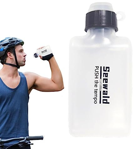 Retorno Agua Corriente,Botellas Deportivas Planas Transparentes a Prueba Fugas para Hombres | Botellas exprimibles 200ml, Equipo para Exteriores para Yoga, Correr, Baloncesto