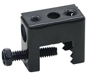 Baudelun 1/4-Zoll-20 Trägerklemmen, schwarzer Stahl, zum Anschrauben für 1/4 Zoll und 3/8 Zoll Gewindestange, S-Haken und Zaumringe, 25 Packungen