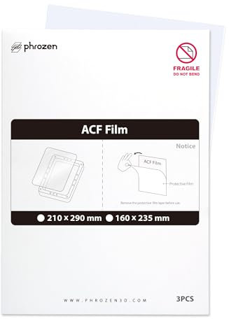 Phrozen Lot de 3 films ACF pour imprimante 3D en résine | film de séparation ACF pour Sonic Mini/Shuffle Series, Mighty 4K LCD Printer | Adhérence Réduite, Rapid Impression, A4 (210x290 mm)