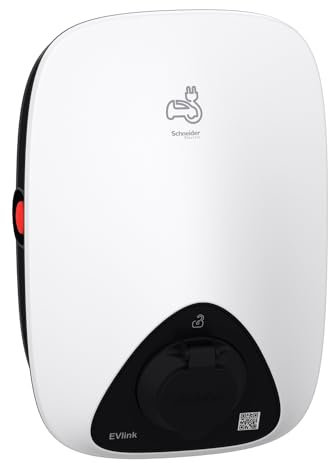 Schneider Electric EVH4S03N2 Wallbox 3,7kW, Ladestation für Elektroauto, EVlink Home, ideal für die Ladung von Plug-in-Hybrid Fahrzeugen,1Phasig+N, 1xT2, 16A, mit RDC-DD