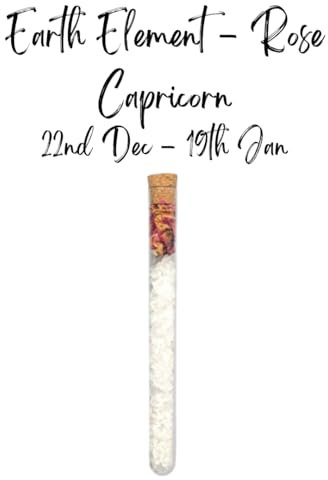 CAPRICORN BATH SALTS | Himalayan Bath Salts with Dried Rose Petals | Earth Element Bath Salts | Capricorn Bath Shot | Horoscope Gifts | Zodiac Gifts