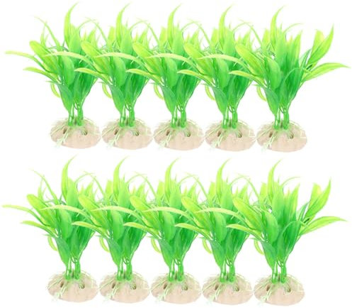 DOITOOL 10stücke Teiliges Aquarienpflanzen Realistische Simulation Von Wasserpflanzen Für Fischbecken Dekoration Für Aquarien Und Heim Leicht Zu Befestigen Für Fischlandschaften