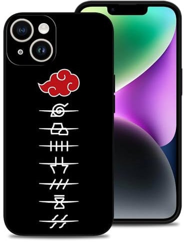 Vauiwiaie Anime Phone Case Design for iPhone 13 Japanese Anime Phone Case Full Body Protective Anti-Scratch Shockproof Soft TPU Case Phone Cover for iPhone 13 6.1 inch