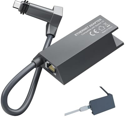 Starlink Ethernet Adapter for Wired External Network, Connection for Starlink Actuated Gen 2 with Starlink Satellite Dish Gen 2, RJ45, Grey