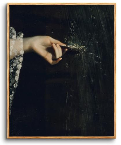 hyidecorart Vintage Porträt Leinwand Bilder mit Rahmen Holz, 30x40 cm Klein Dark Academia Wandbilder Wohnzimmer, Klassisch Wanddeko Schlafzimmer Gemälde Desktop Badezimmer Büro Zimmer Esszimmer