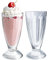 KONZEPT Vasos de postre con mango de 300 ml, cuencos para helados, juego de 12 vasos de cristal, para batidos, batidos y postres