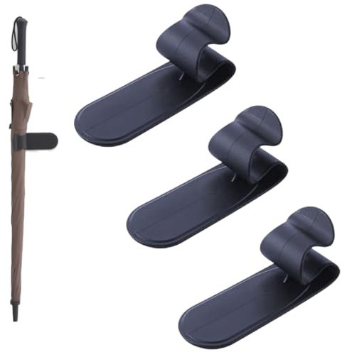 3 pezzi Gancio Adesivo Portatile per Ombrellone da Auto, Forniture per auto, Portaombrelli Interno Esterno in Metallo Con Ganci Per Ombrelloni Design Moderno