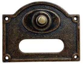 Campanello un 1 pulsante in ottone brunito pulsantiera porta ingresso casa