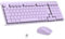LeadsaiL FA98 Mechanische Tastatur und Maus Set Kabellos, QWERTZ Layout Funktastatur mit Maus, Low-Profile Rotem Schalter, 98 Tasten Kompakte Keyboard,1600 DPI Mouse für Windows MacOS PC Laptop-Lila