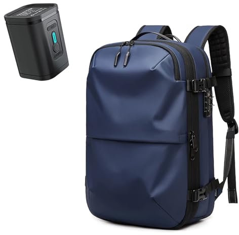 HWJFDC Handgepäck Rucksack Männer Reiserucksack Vakuum Kompression 17 Zoll Laptop Rucksack Business Große Kapazität Schulrucksack(Light Yellow)