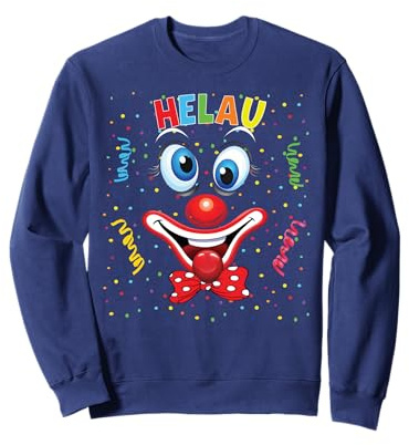 Karnevalskostüm Fasching Kostüm Helau Clown Konfetti Sweatshirt