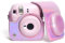 Aisnyho Instant Mini 12 Case for Fuji Instax Mini 12 Camera,PU Leather Protective Case Storage Cover with Shoulder Strap (Magic Pink)