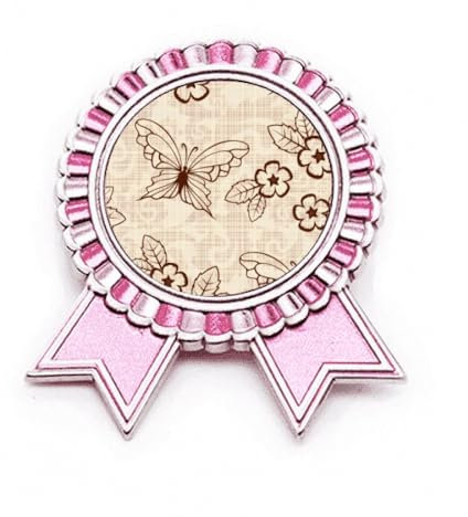 Broche vintage simple marron avec fleurs Rose, M, Métal