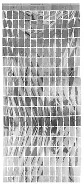 LP Divertissements Lot de 12 - Rideau de Porte Aluminium Argent 2x1m