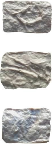 Moule à plâtre imprimé FIN PIERRE, mur imprimé ciment imprimé, de cm. 18x12 environ (3 pcs.) moules pour sol et moules pour pierre